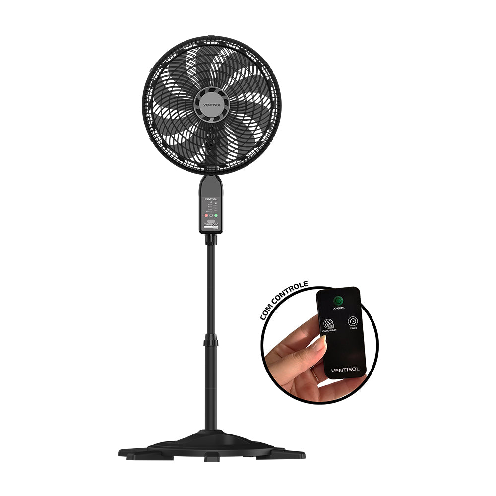 Ventilador de Coluna Ventisol Turbo 10P C/Controle 40cm Bivolt