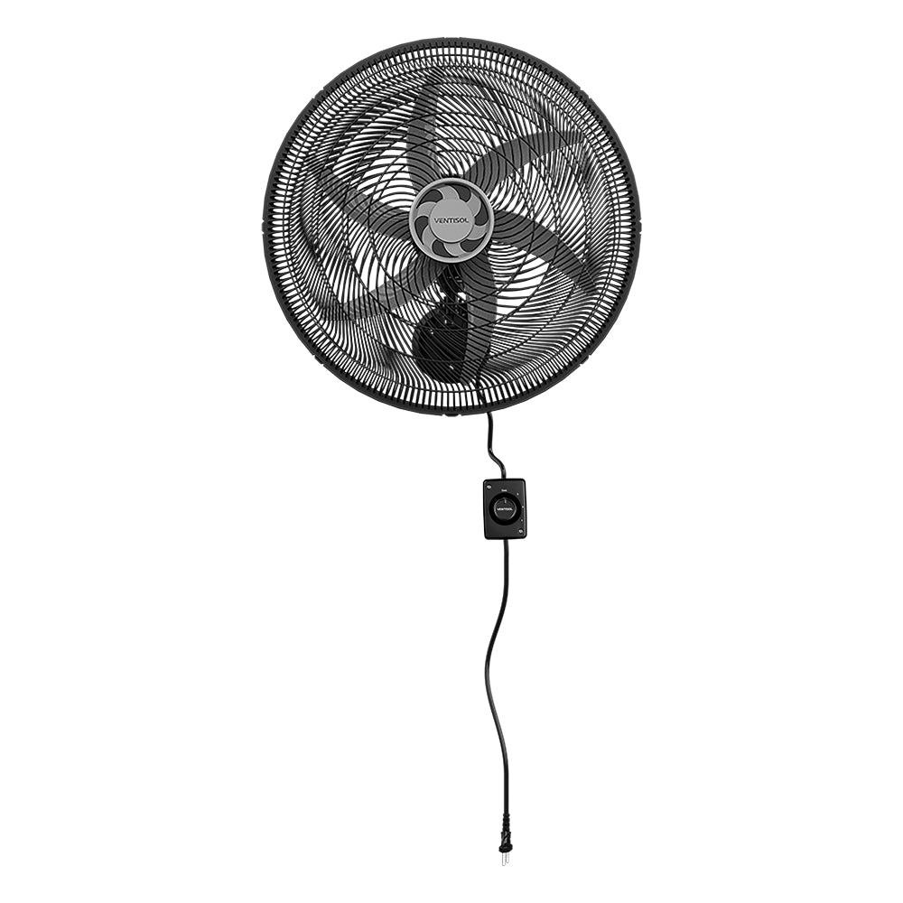 Ventilador de Parede Ventisol 50cm Preto Monta Fácil